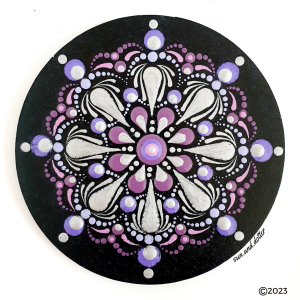 Purple Reign dot mandala pattern